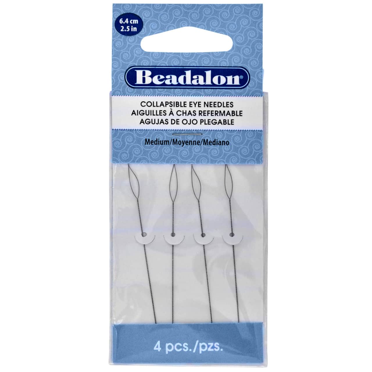 9 Packs: 4 ct. (36 total) Beadalon® 2.5" Collapsible Eye Needles